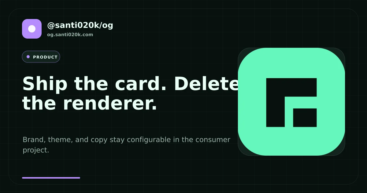 Product preset Open Graph card